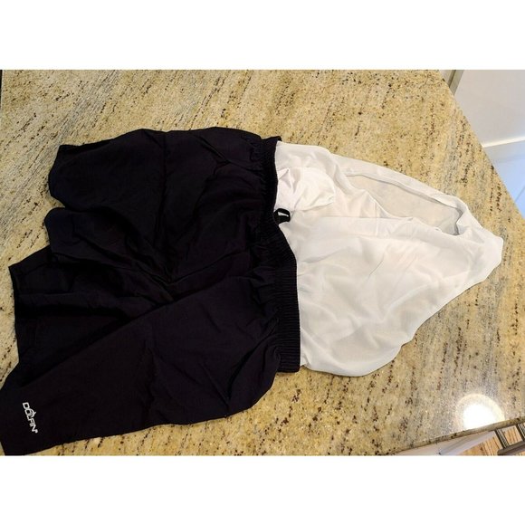 Dolfin Black Nylon Drawstring Lined Liner Pocket Swim Run Shorts Trunks Men’s M - Picture 3 of 11